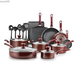 Cookware de utensílios fáceis de cuidar de utensílios de cozinha antiaderentes de 20 peças