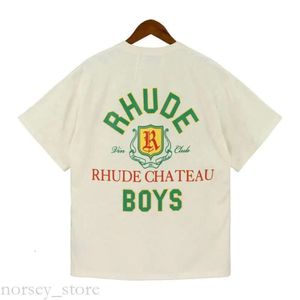 Camiseta masculina camiseta rhude camiseta com a camiseta com letras para homens e mulheres camiseta algodão está solta na camisa de verão Uma ampla gama de estilo 286 Rhude Short