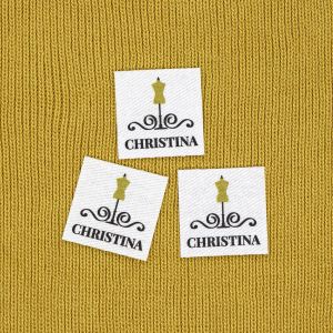 accessories 96 pieces Custom Ironing Labels, Custom Clothing Labels, Text, iron on , Organic Cotton Fabric Name Label (YT166)