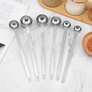 Coffee Scoops Stainless Steel Measuring Spoon Long Handle Graduated Multi Function Specification Cooking Utensil Home