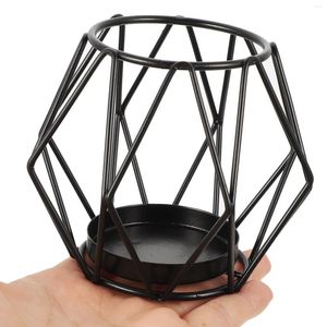 Candle Holders Wrought Iron Candlestick Decoration Exquisite Craft Candleholder Wedding Geometric Adornment Ornament Table Cup Tapered