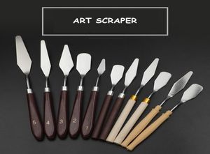 Målning Knife Set 5 Pieces Palette Knife Målningsverktyg Art Oil Målning Mixing Scraper Rostfritt stål Artist Spatula Paint ACCE4534437