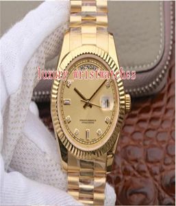 Fashionm Top Factoroy Wristwatches 36mm 118238 118238a83208 Diamond 18k Yellow Gold ETA 3255 Rörelse Mekaniska automatiska män WA4858295