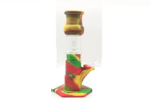 Big Glass Bong Water Pipes Bowl Silicone Bongs Kopfige Rohrwachs Öl Rigs Kräuter Bubbler Shisha DAB8448722