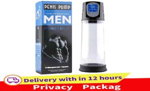 Electric Penis Pump Sex Toys For Men USB Laddning Automatisk förlängningsvakuum Penilförstorare Erektion MANA Masturbator3182994