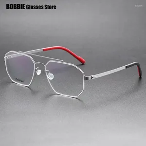 Sonnenbrillen Frames Schraubless quadratische Titanbrille