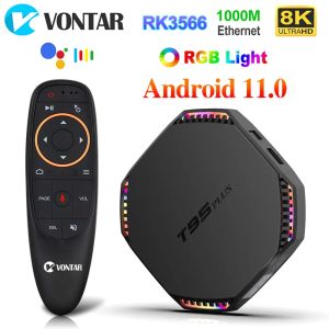 Box T95 Plus TV Box Android 11 8GB RAM 64 GB ROM ROCKCHIP RK3566 Supporto 4K USB3.0 DUI WIFI 1000M LAN 4GB 32GB Media Player T95Plus