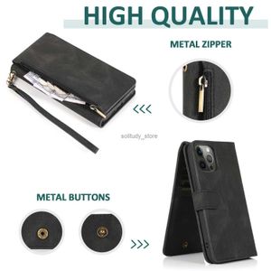 حالات الهاتف الخليوي حالة فاخرة لـ iPhone 15 14 13 12 Mini 11 Pro X XS Max XR 6 6S 7 8 Plus Wallet Leather Cards حامل الأكياس