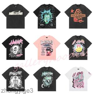 Camiseta hellstar rappe mass feminino tshirt rapper lavado cinza preto pesado artesanato unissex manga curta top high street moda retro inferno feminino designers tees e5