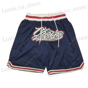 Herren-Shorts Basketball Shorts Carolina Vier Tasche Reißverschluss Nähen Stickerei hochwertige Outdoor-Sport-Shorts Beach Pants Navy Blue New 2023 T240408