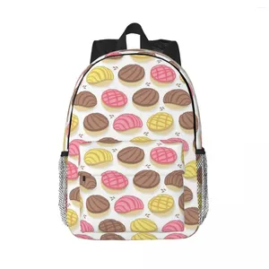 Rucksack mexikanische Conchas rosa braun und gelbe Pfanne Dulce Rucksäcke Jungen Mädchen Buchbag Kinder Schultaschen Reise Rucksack Umhängetasche