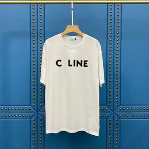 Avrupa İstasyonu İlkbahar/Yaz Yeni CE Mektubu Baskılı T-Shirt Saf Pamuk Yuvarlak Boyun Çift Kısa Kollu Günlük Çok yönlü unisex Moda