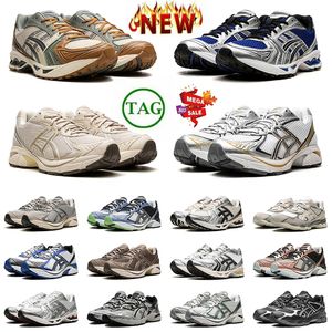 Asics' Gel Kayano 14 Nyc Tigers Gt 1130 2160 Running Shoes Leather Trainers Cream Black Metallic Plum Walking Jogging 【code ：L】Outdoor Sports Sneakers