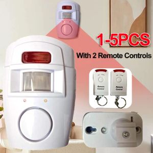 Detector 15pcs Wireless PIR Motion Sensor Detector Alarm with 2 Remote Controls Door Window for Home Shed Garage Alarm Security System