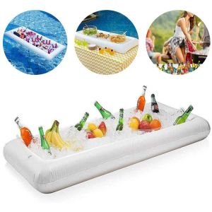 Acessórios Piscina de piscina de mesa de cerveja bebendo mesa de refrigerador piscina inflável de gelo piscina ao ar livre Drita de bebida salada de salada