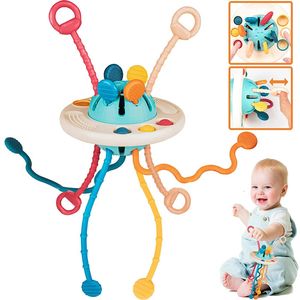 Montessori Pull String String Development Baby Sensory Toys Funny Silicone Teething for Borns Babies Early Educational Regali 240407