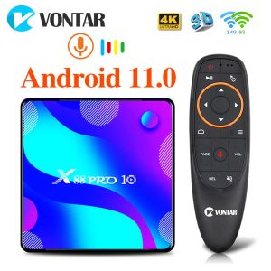 Box VONTAR X88 PRO Android 10.0 Smart TV Box Android 11 4G 64GB 128GB TVBOX Rockchip RK3318 BT Youtube 4K Set Top Box Media player