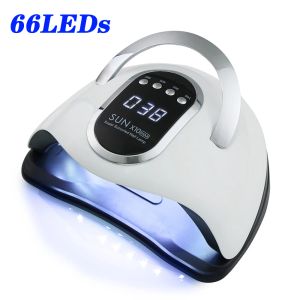 Secadores novos sol x10 max 132w secador de unhas lâmpada led 66leds lâmpada de gelo UV para secar o timer de gel de gel de manicure ferramentas de manicure