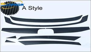 Black Carbon Fiber Vinyl Front Grille Decal Skin Stickers för Honda Civic Sedan Hatchback X10th Gen 2016 2017 2018 CAR STYLING5345735