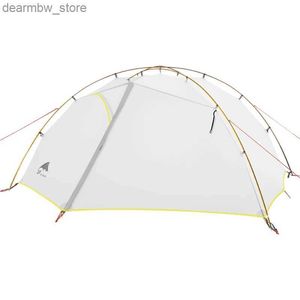 Tält och skyddsrum 3F UL Gear Green and White 4 Season Camping Tent 15D Nylon Double Lay Watertent Tent For 2 Persons L48