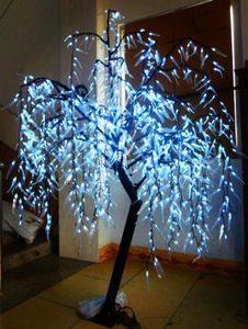 Salice artificiale a LED piangere albero luce esterna usa 945pcs LED di 18 m6 piedi di decorazione natalizia a prova di pioggia White5649835