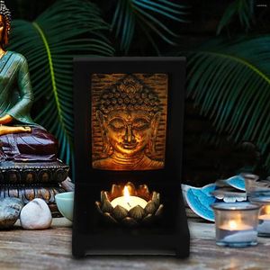 Candle Holders Buddha Statue Candlestick Table Centerpiece żywica Tealight Candleholder na rocznicę imprezy