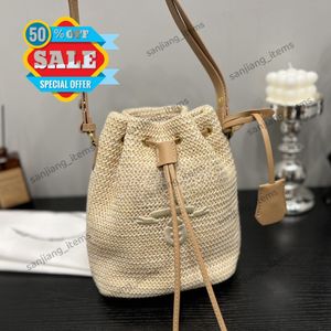 Large Striped Tote handbag Designer Straw beach bags triangle Mesh Woven Summer grass beige woven Vacation travel yoga shopping bag drawstring backpack purse