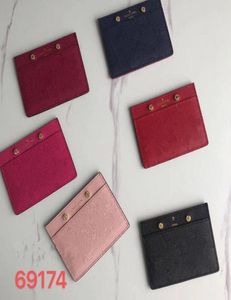 Klassische geprägte Leder -Multicard -Kreditkarten -Münzholz -Geldbörse alte Blumenkartenhalter Luxus Designer Brieftasche Mini Clutch Bags CA7059468