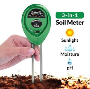 3 em 1 Solo Água Hideira Luz Ph Medidor de pH Detector de teste de analisador digital para plantas de jardim Ferramentas de jardim hidropônicas 4876005