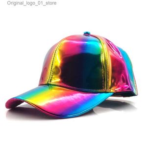 Bollkåpor lyxiga och fashionabla hiphophattar Rainbow Color Changing Hat Hatts som återvänder till framtida rekvisita BigBang G-Dragon Baseball Caps Q240408