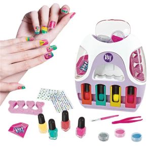 Kits Polish de esmalte para garotas kits de arte de unhas com secador de unhas Quick Dry Off Polishol Polholy Toy Gift for Girls Diverty