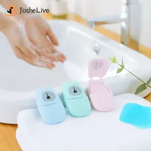 Flüssige Seifenspender für die Küchentoilette im Freien Reisebereich Camping -Wanderpapierflocken tragbare Wäsche Reinigung Handduftscheibenscheiben ziehen