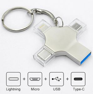 Тип ручки типа C OTG USB Flash 30 для iPhone iPad Android 16GB Pendrive 4in17557281