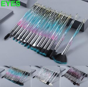 Makeup Brushes Set Crystal Diamond 15pcs Cosmetic Brush Face Eye Shadow Foundation Concealer Eyeliner Eyelash Lip Eyebrow Brushes 3025648