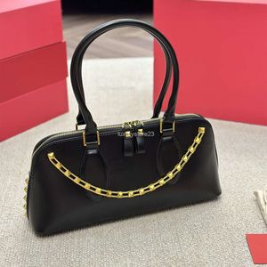 VALENTENO 2024 NEUE Kette Little Womens Vbuckle Schulter Vlogo Bag Lady Miniloco Cowhide Handheld Classic Bags Leder ein Straddle Fashion Metal -Geldbeutel E7T6