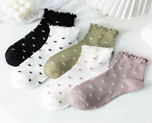 Frilly Japan Meias fofas briga kawaii harajuku women calcetinas Mujer Chaussette femme skarpetki damskie branca Happy Cotton Sock G2724241