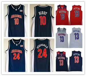 Arizona Wildcats DeAndre Ayton College Basketball Maglie da basket Mike Bibby Andre Iguodala Maglie Blue University Maglie Shirts6492914