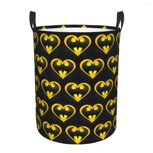 Bolsas de lavanderia Cutelittle Animals Bat Man Basket Casketslible Symbol Logo Tester Baby para Bin Bins de Brinquedos de Nursery Bins de Armazenamento