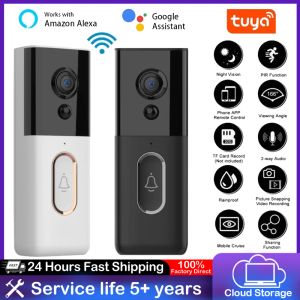 Doorbell Tuya YENİ HD 1080P Video Kapı Zili Akıllı Kablosuz Wifi Güvenlik Kapı Torbanı Görsel Kayıt Ev Monitörü Gece Görüşü İntercom Telefon