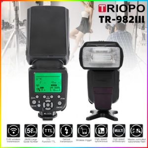 Bags Triopo Tr982iii Tr982iii 2.4g Ttl Hss 1/8000 Wireless Master Slave Flash Speedlite for Canon Nikon Slr Camera Light Speedlight