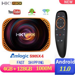 Pudełko nowe HK1 RBOX X4 Android 11 Amlogic S905x4 Smart TV Box 2.4G 5G Dual WiFi 1000m 8K 4K 3D YouTube Media Player