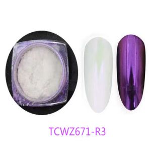 Glitter TCWZ671R3 Tridimensional twinkling diamond purple color pearlescent powder Color shifting magic pigment for nail art or others