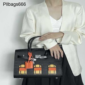 Tote Bag Designer Bags Handbags 2024 New Crocodile Pattern Stereoscopic House Platinum Bag with Advanced Hand Palm Colored Handbag Single Shoulder Crossbody 3KIY