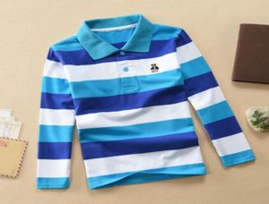 2022 Spring and Autumn Boys Long Sleeve Pullover Korean Tshirt Lapel Polo Shirt 100170cm Big Kids3065072