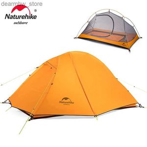 Палатки и укрытия Naturehike Cycling Backpack Tent Tent Ultralight 20d/210t для 1 человека в кемпинге палатка NH18A095-D L48