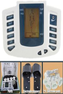 JR309 Russian button Electroestimulador Muscular Body Relax Muscle Massager Pulse Tens Acupuncture Therapy Slipper8 Padsbox2650246