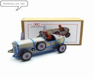 Vintage Retro Racing Tin Toys Classic Clockwork Wind Up Racing Car Collection Tin Toy for Adult Kids Collectible Gift SH1909134863412