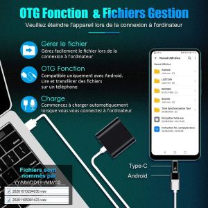 Registratore Sruton 32 GB Mini Digital Voice Recorder Attivazione vocale OneTouch Registrazione del dispositivo di ascolto Registratore per l'incontro