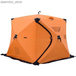 Tents and Shelters YOUSKY Tents Outdoor Camping 3-4 Person Oxford Snow Tent Pop Up Travel Tent Ice Fishing Tents L48