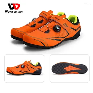 Buty rowerowe trampki na rowerach West Men Men Speed ​​Sporty na świeżym powietrzu Regulowane obrotowe urządzenie sznurujące płaskie obuwie pedałowe